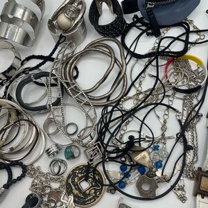 Large lot of costume jewelry and watches